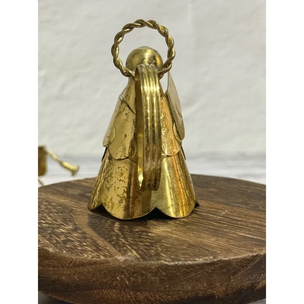 10 Vintage Brass Angel Napkin Rings Christmas Holiday Table Linens 3
